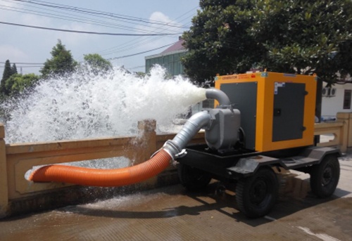 拖車式大流量應(yīng)急移動排水泵站500m³/h